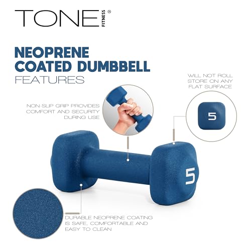 Tone Fitness Neoprene Dumbbell Review: Durable, Comfortable, and Versatile Weights