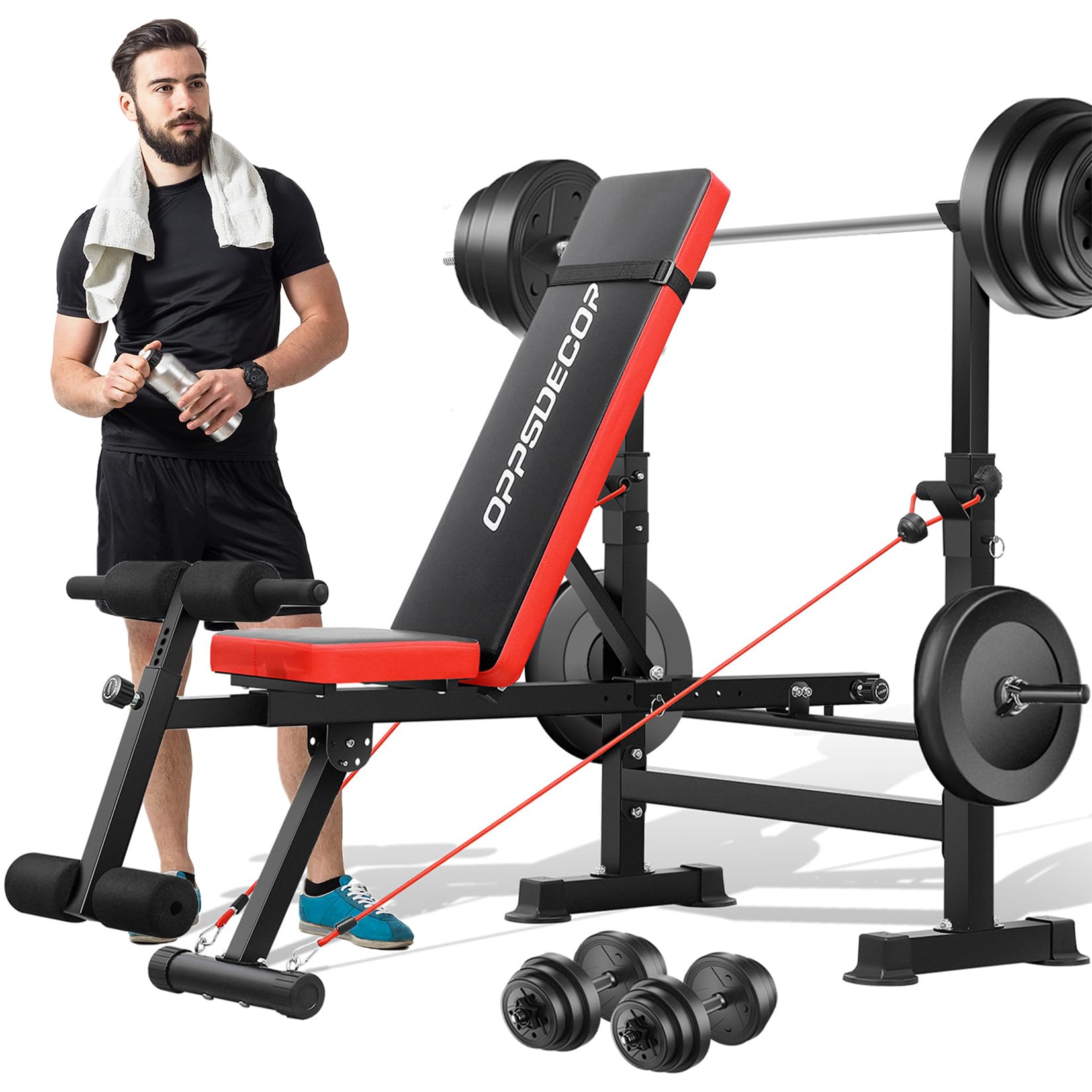 OPPSDECOR 6-in-1 Adjustable Weight Bench Review: Versatile Home Gym Powerhouse