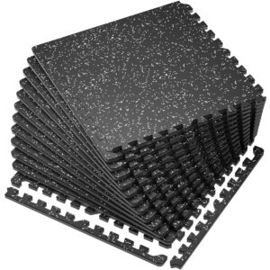 SUPERJARE Rubber Top Exercise Mats Review: Durable Gym Flooring for Home Workouts